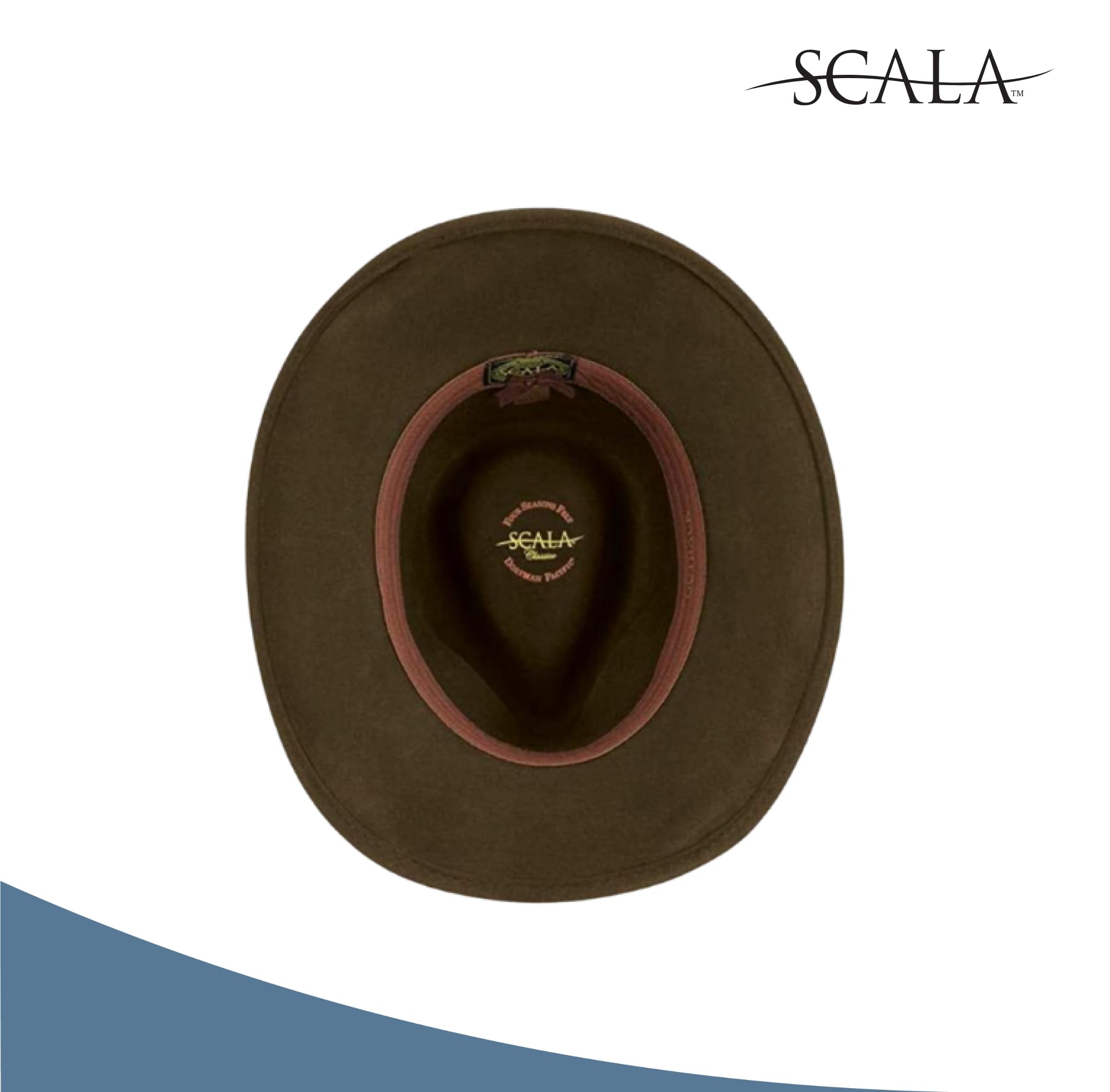 Scala Classico Men's Crushable Felt Outback Hat - Image 3