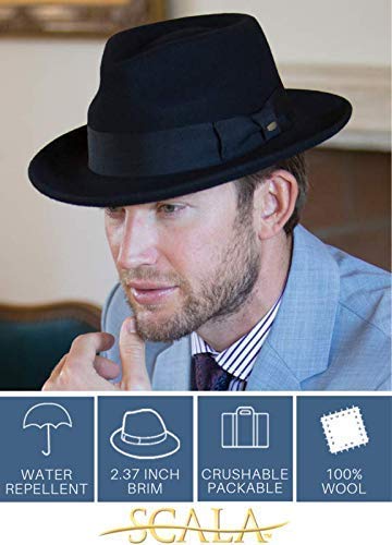 Scala Classico Men's Crushable Wool Felt Fedora - Image 6