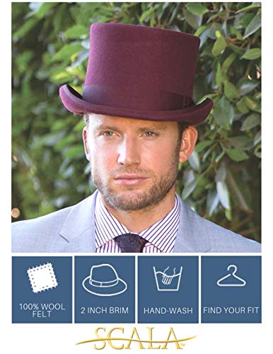 Scala Classico Men's Wool Felt English Topper Hat - Image 4