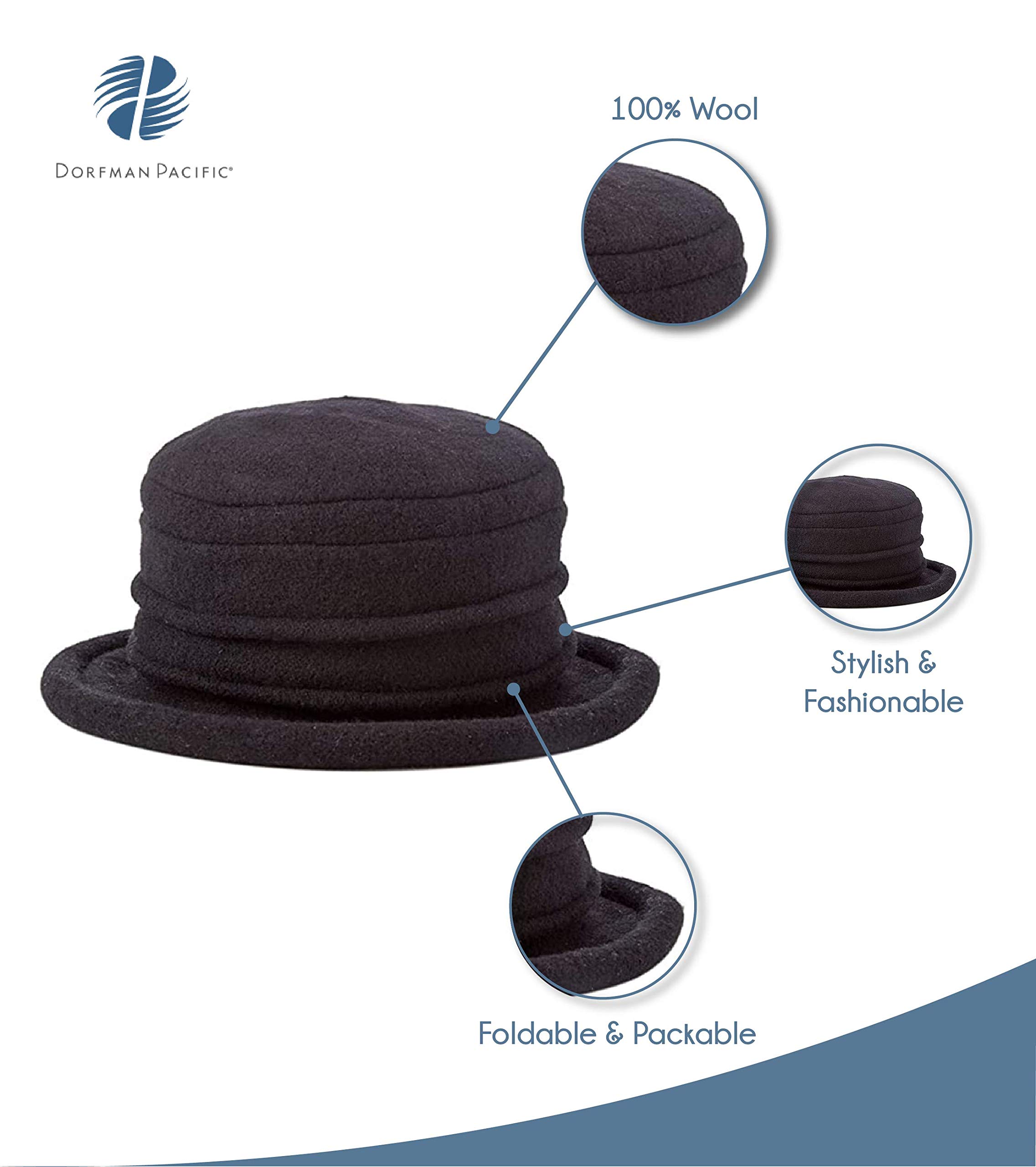 Scala Collezione Women's Boiled 100% Wool Cloche Hat - Image 3