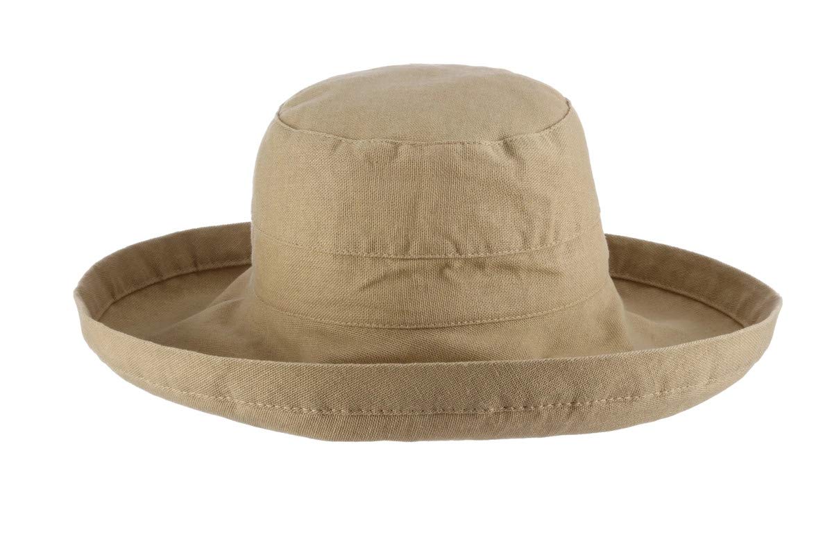 Scala womens Cotton Big Brim Hat With Inner Drawstring & Upf 50+ Rating - Image 5