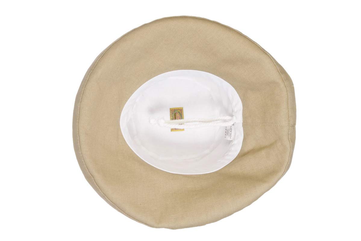 Scala womens Cotton Big Brim Hat With Inner Drawstring & Upf 50+ Rating - Image 7